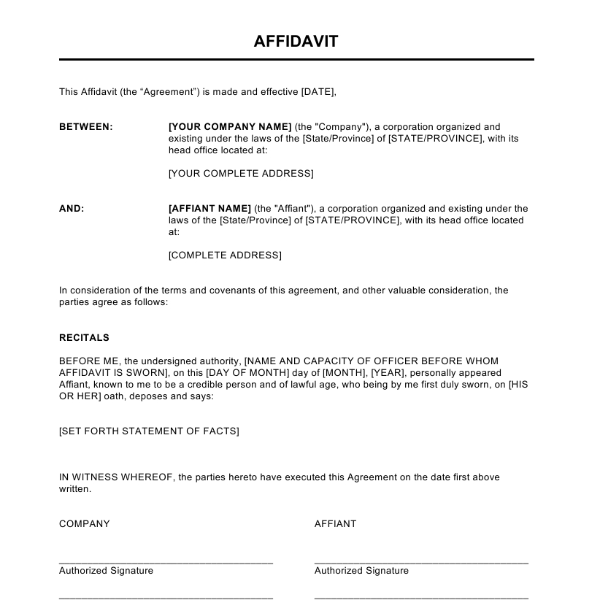 Affiliate Agreement