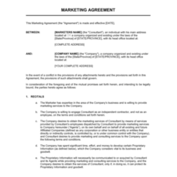 Affiliate Agreement