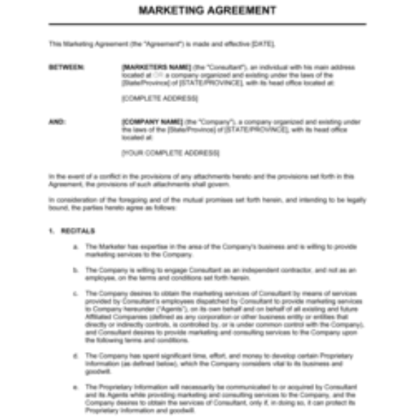 Affiliate Agreement